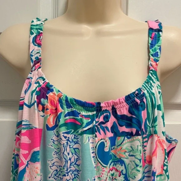 Lilly Pulitzer Loro Tiered Maxi Dress in Multi Patch to Match - Large - EUC - Picture 5 of 16